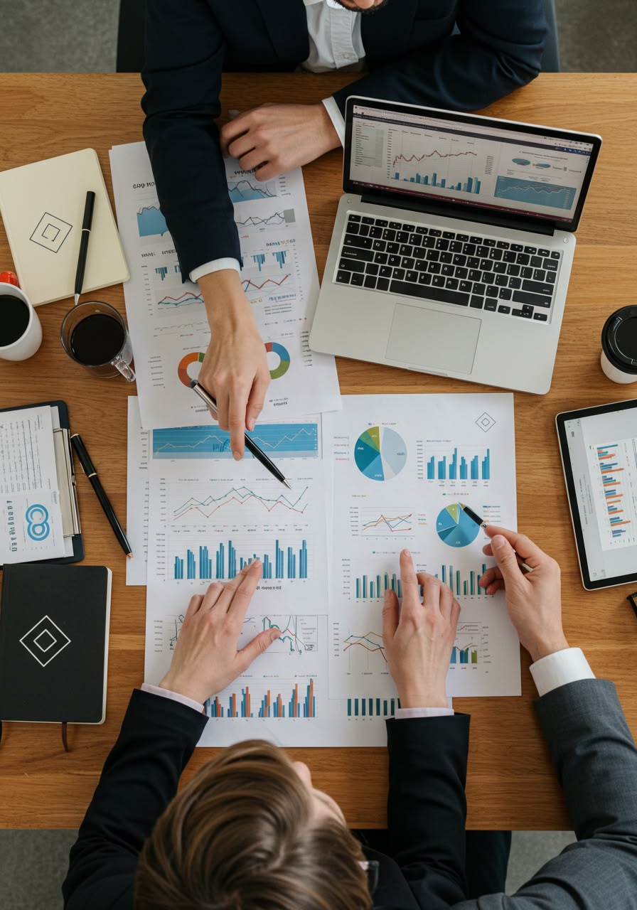 Axiom Digital specialist reviewing a business strategy