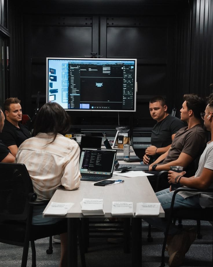 Axiom Digital team collaborating on a client project